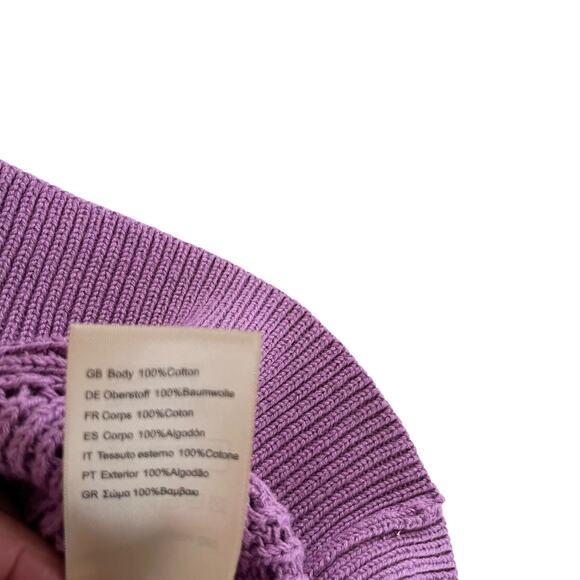 Scotch & Soda Amsterdam Girls Purple Sleeveless Crochet Flower Top Size 12 NWT - Picture 10 of 11